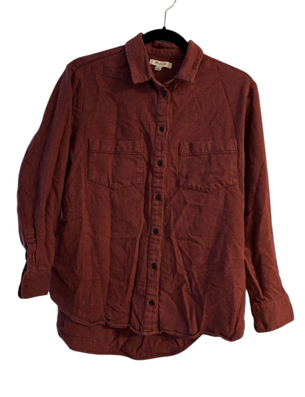 Madewell Solid Flannel Oversized Button-Down Shir… - image 1